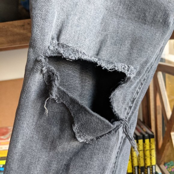 H&M Divided Grey/Gray Girlfriend Jeans sz 6 - Picture 4 of 10